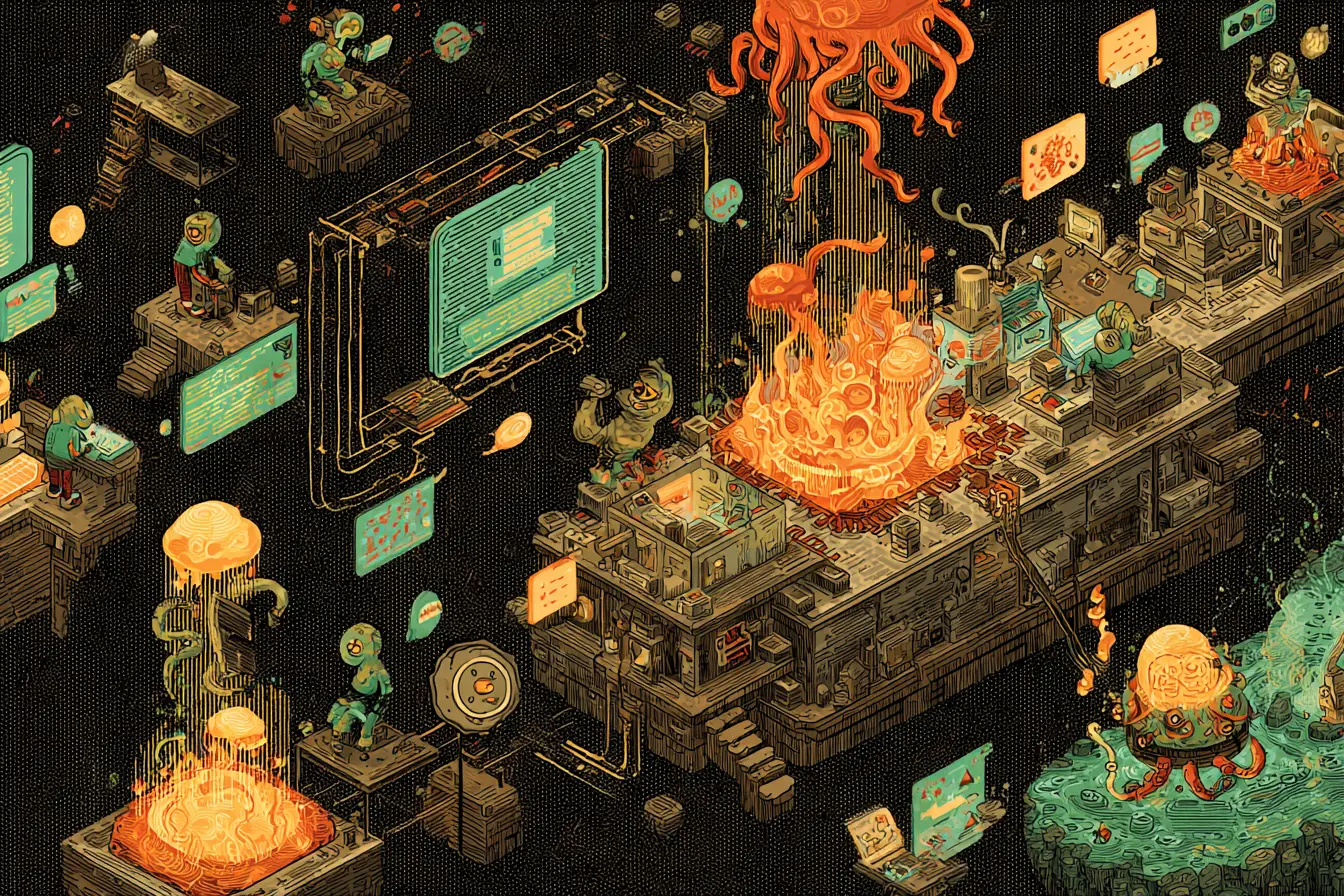 a playful illustration of rows and rows of photos of various food items, with the illustion of motion --ar 3:2